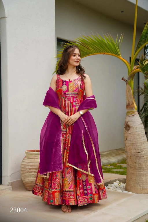 Lucaya Vol-23 Wholesale Fully Flared Ethnic Wear Gowns Catalog