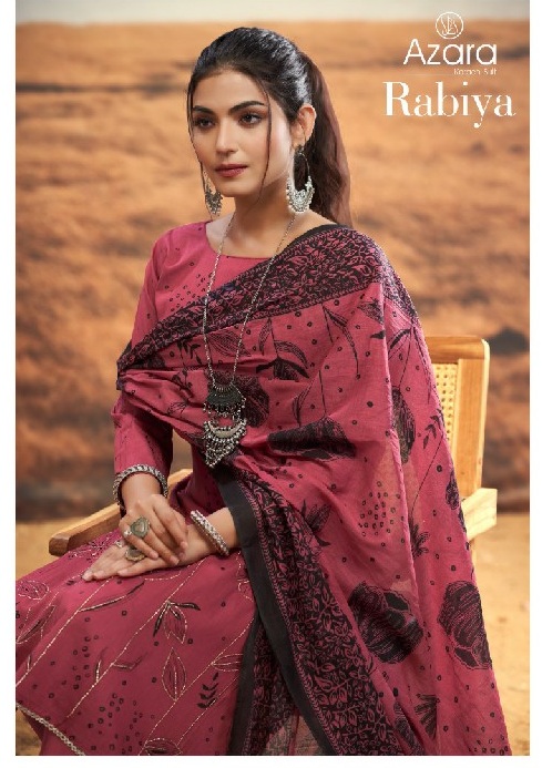 Radhika Azara Rabiya Wholesale Pure Lawn Cotton With Work Dress Material