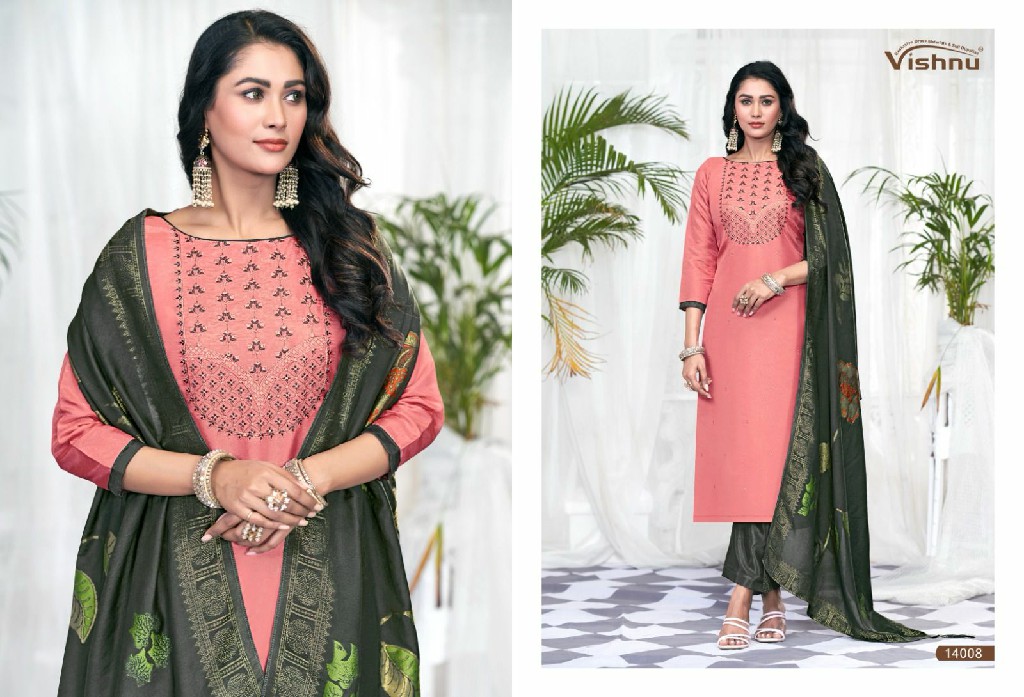 Vishnu Glorious Vol-2 Wholesale Simmer Fabrics Dress Material