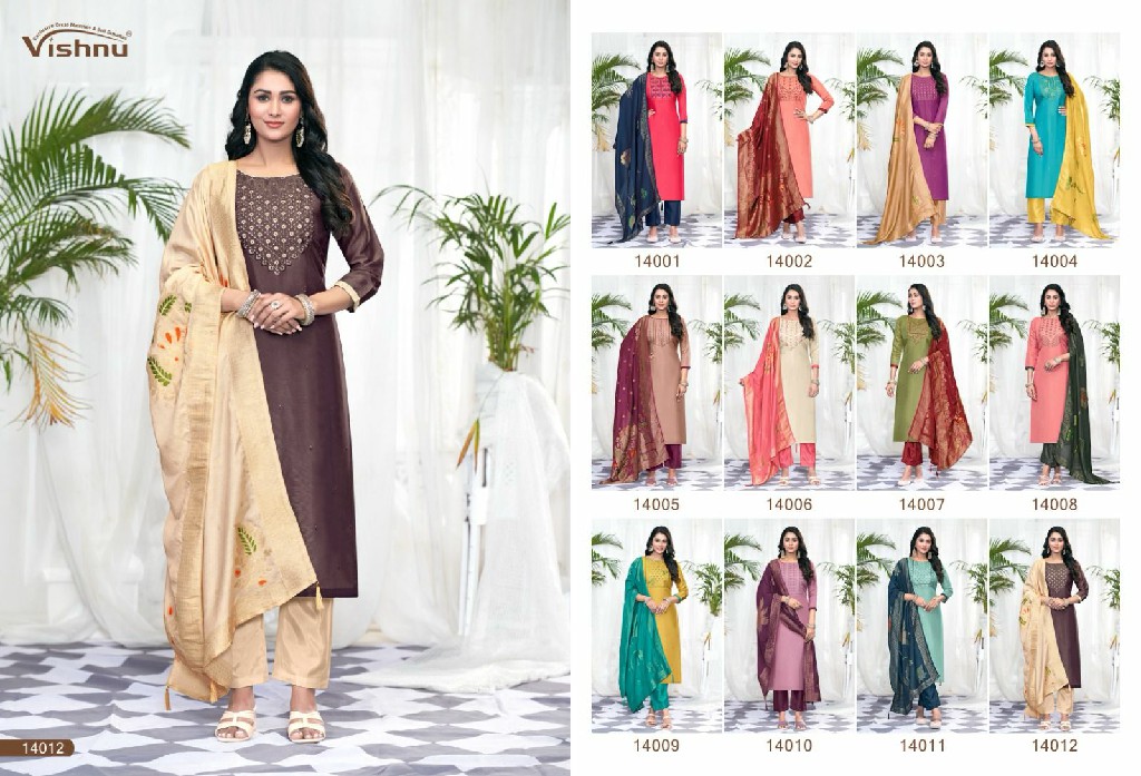 Vishnu Glorious Vol-2 Wholesale Simmer Fabrics Dress Material