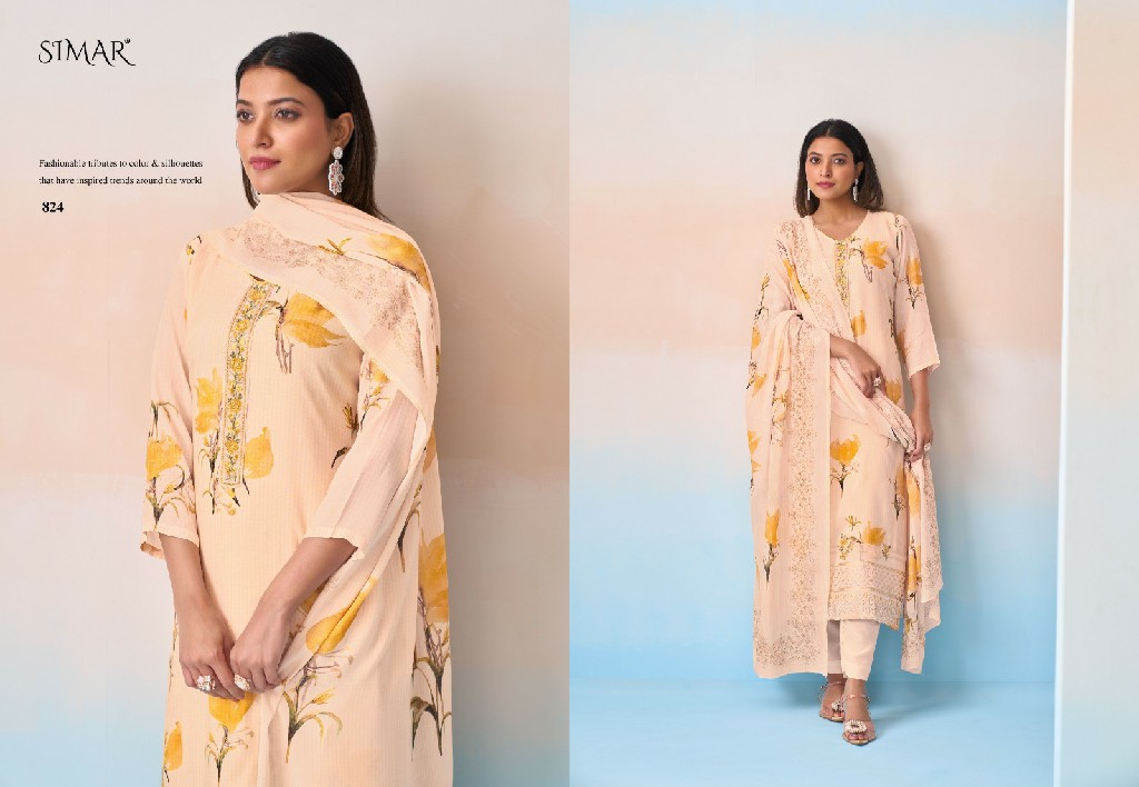 Glossy Simar Hamsa Wholesale Pure Viscose Muslin With Embroidery Work Suits