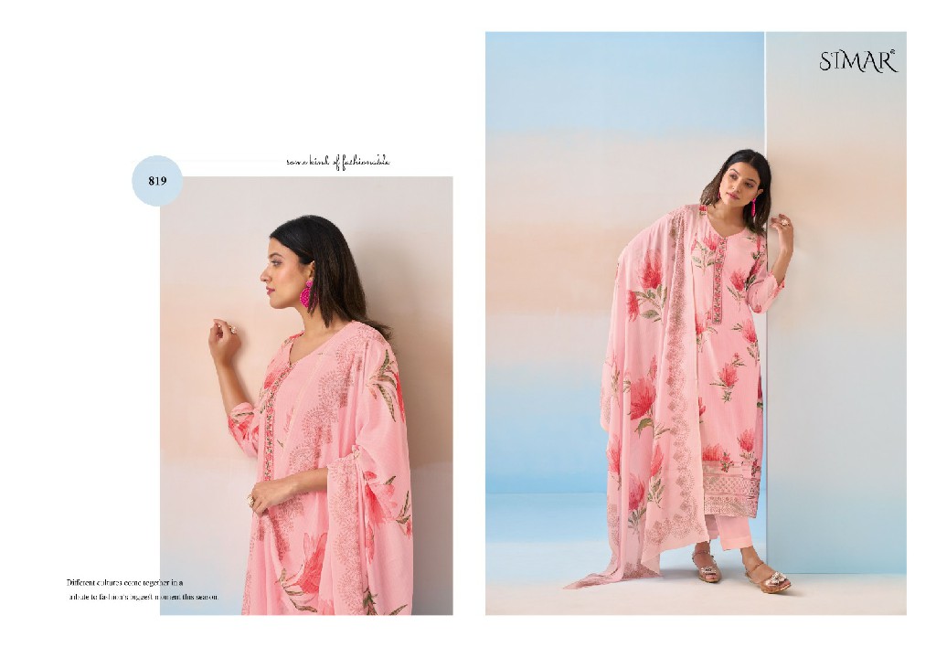 Glossy Simar Hamsa Wholesale Pure Viscose Muslin With Embroidery Work Suits