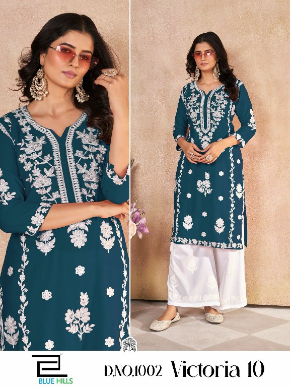 Blue Hills Victoria Vol-10 Wholesale 14 Kg Reyon Kurti With Plazzo