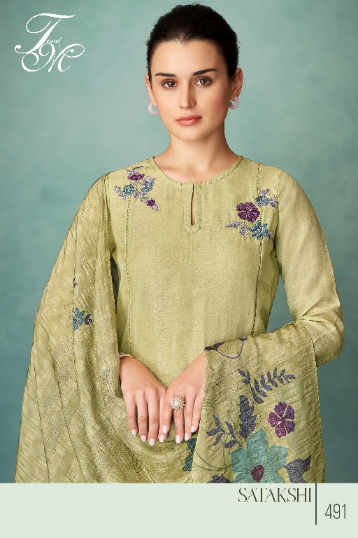 T And M Satakshi Wholesale Pure Linen Dyed With Embroidery Work Salwar Suits