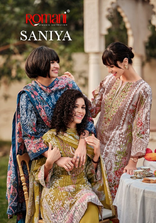 Romani Saniya Wholesale Soft Cotton With Lining Embroidery Work Dress Material