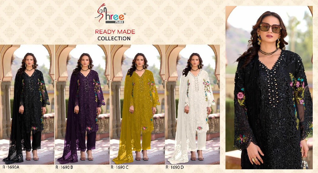 Shree Fabs R-1690 Wholesale Readymade Indian Pakistani Salwar Suits