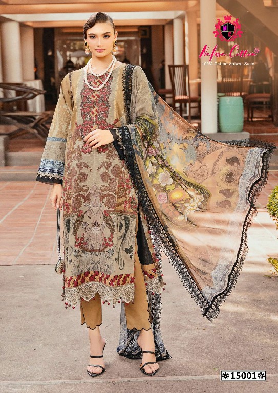 NAFISA MONSOON COTTON COLLECTION VOL 15 KARACHI PRINT PAKISTANI TRENDY UNSTITCH SUIT