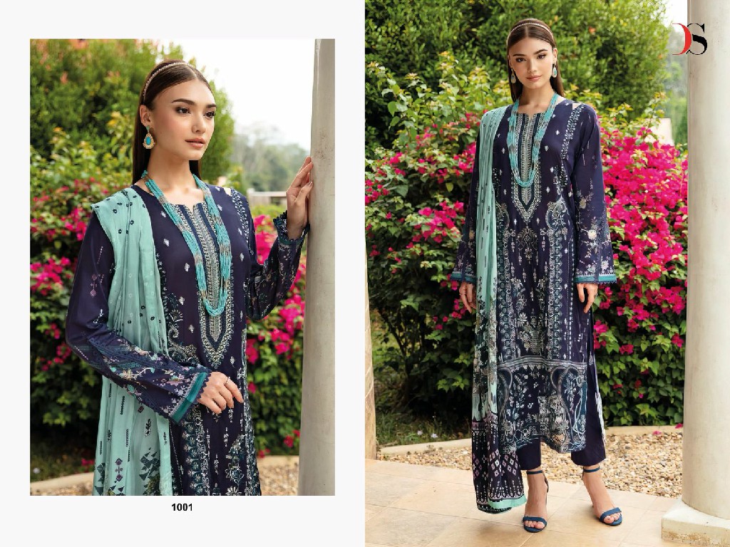 DEEPSY SUITS CHEVERON VOL 14 LATEST PURE COTTON WITH EMBROIDERY WORK PAKISTANI UNSTITCH SUIT