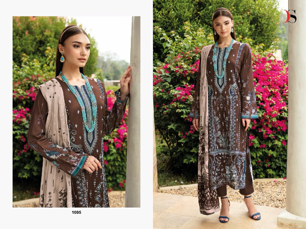 DEEPSY SUITS CHEVERON VOL 14 LATEST PURE COTTON WITH EMBROIDERY WORK PAKISTANI UNSTITCH SUIT
