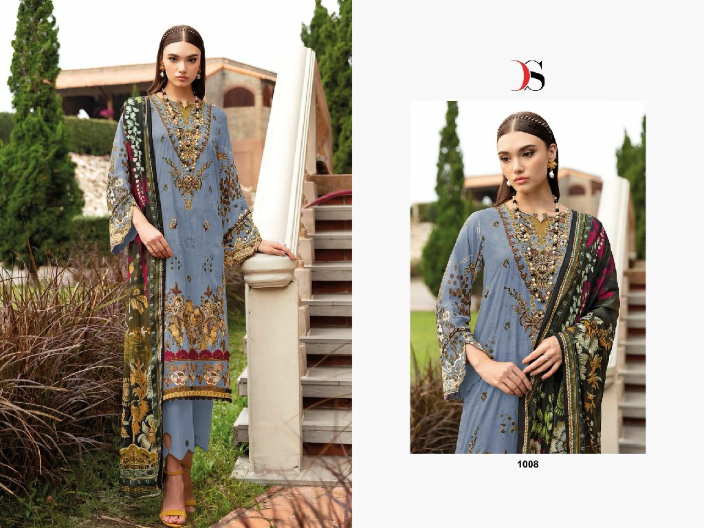 DEEPSY SUITS CHEVERON VOL 14 LATEST PURE COTTON WITH EMBROIDERY WORK PAKISTANI UNSTITCH SUIT