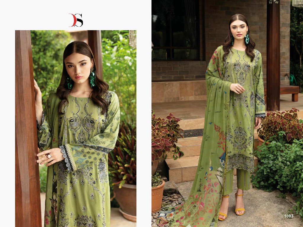 DEEPSY SUITS CHEVERON VOL 14 LATEST PURE COTTON WITH EMBROIDERY WORK PAKISTANI UNSTITCH SUIT