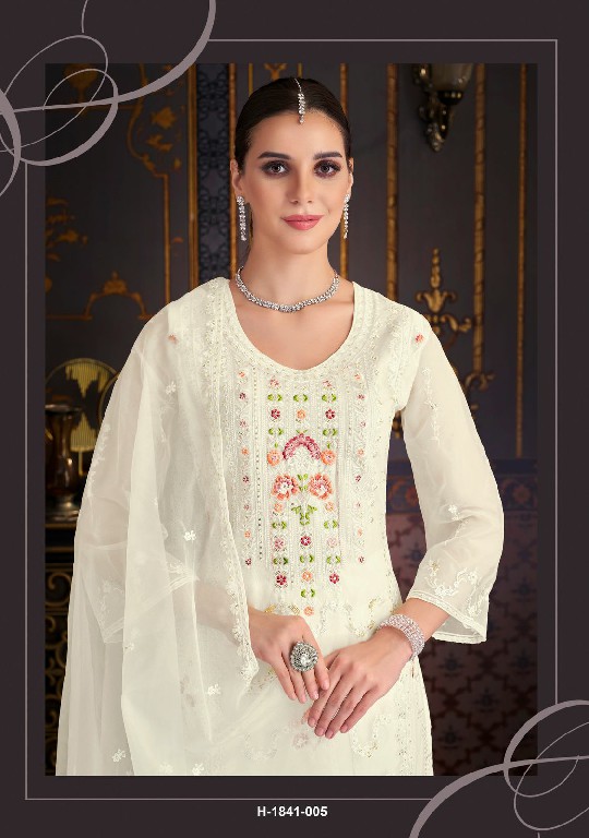Alok Iftar Wholesale Heavy Organza Fancy Embroidery Work Dress Material