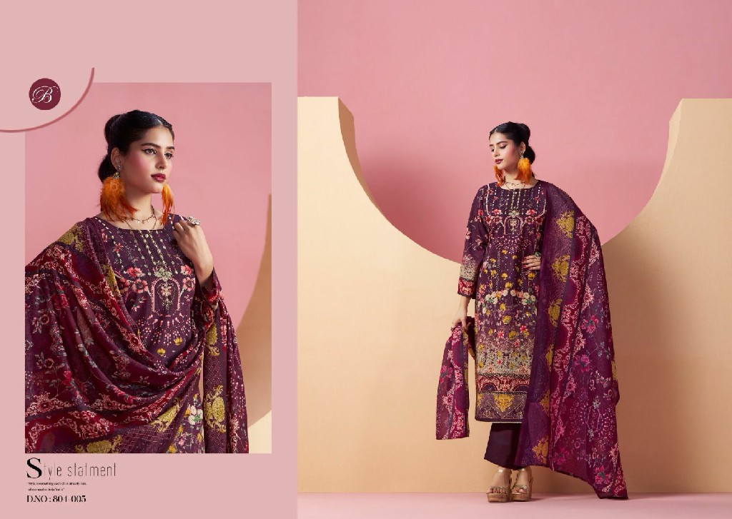 Belliza Ruksana Wholesale Pure Cotton With Handwork Work Dress Material