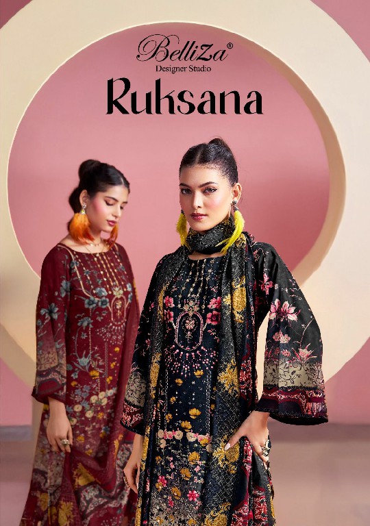 Belliza Ruksana Wholesale Pure Cotton With Handwork Work Dress Material