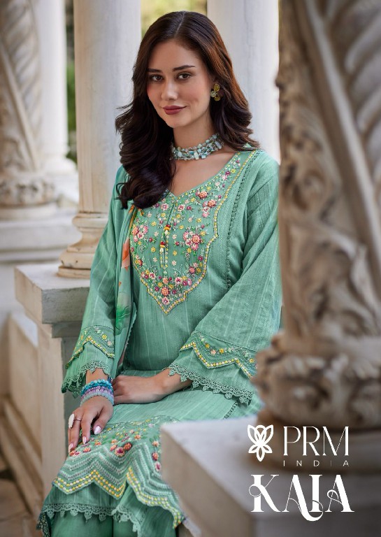 PRM Kaia Wholesale Pure Cotton Pattern With Hand And Embroidery Work Readymade Suits