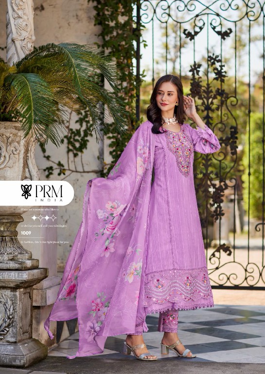 PRM Kaia Wholesale Pure Cotton Pattern With Hand And Embroidery Work Readymade Suits