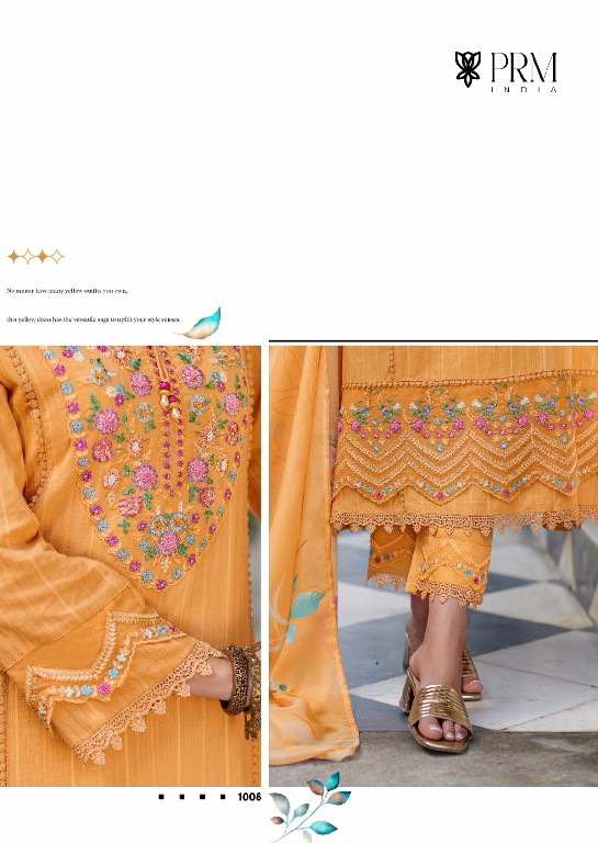 PRM Kaia Wholesale Pure Cotton Pattern With Hand And Embroidery Work Readymade Suits