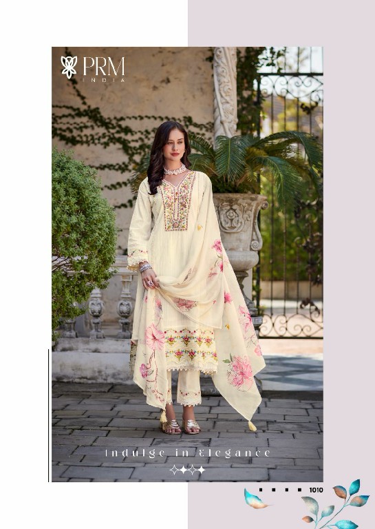 PRM Kaia Wholesale Pure Cotton Pattern With Hand And Embroidery Work Readymade Suits