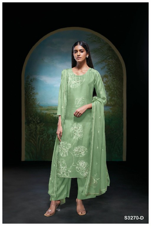 Ganga Jaely S3270 Wholesale Bemberg Silk With Embroidery Salwar Suits