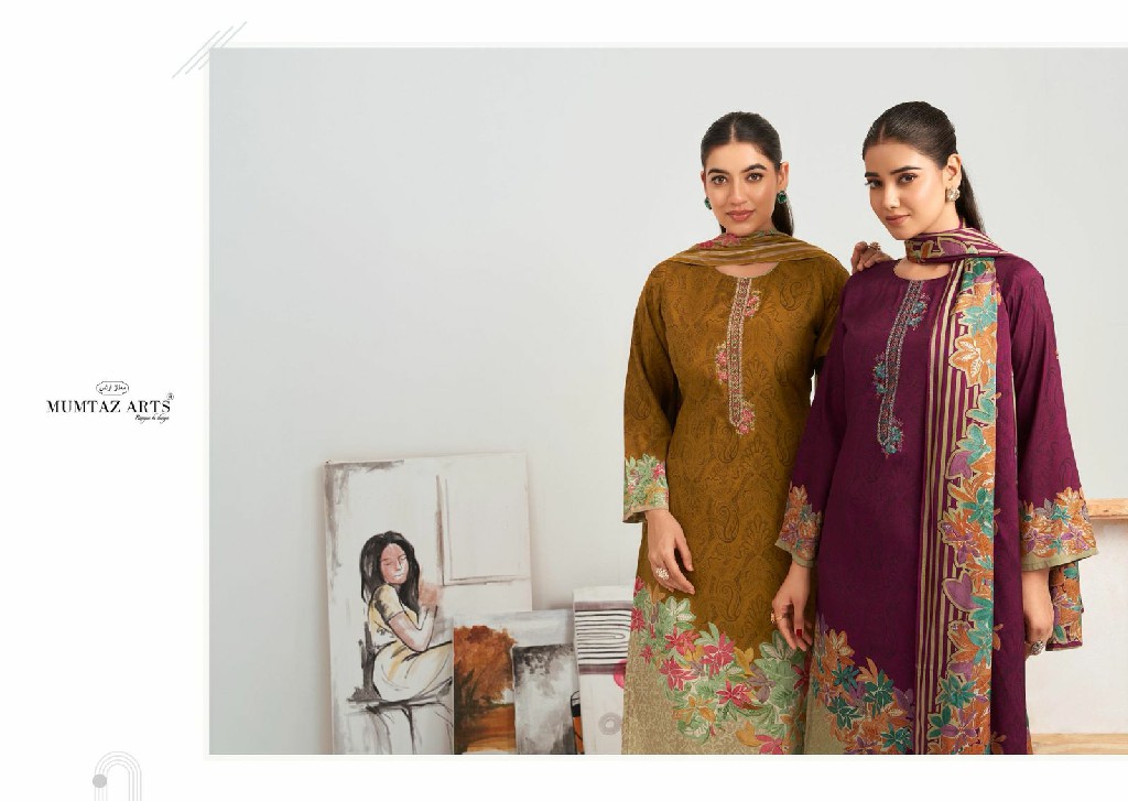 Mumtaz Arts Hafiza Wholesale Pure Viscose Muslin With Work Dress Material