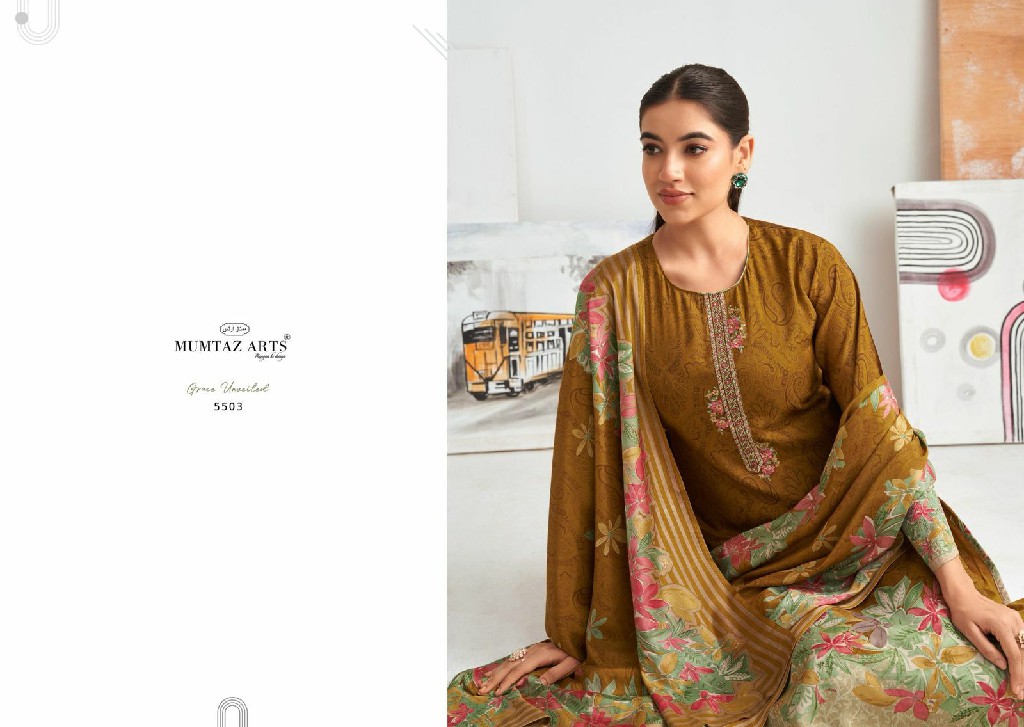 Mumtaz Arts Hafiza Wholesale Pure Viscose Muslin With Work Dress Material
