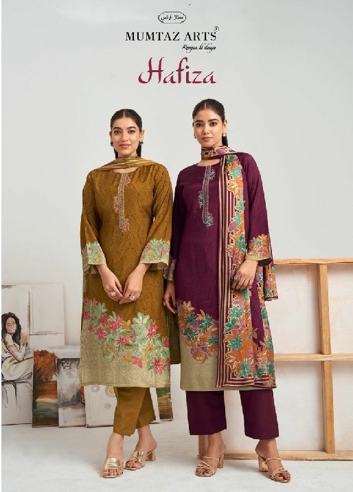 Mumtaz Arts Hafiza Wholesale Pure Viscose Muslin With Work Dress Material