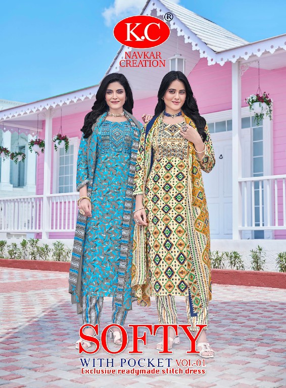 Navkar Creation Softy Vol-1 Wholesale Exclusive Readymade Stitch Dress