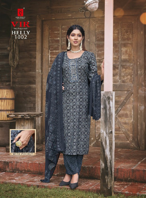 VIR Helly Vol-1 Wholesale Embroidery Tie Work Readymade Collection