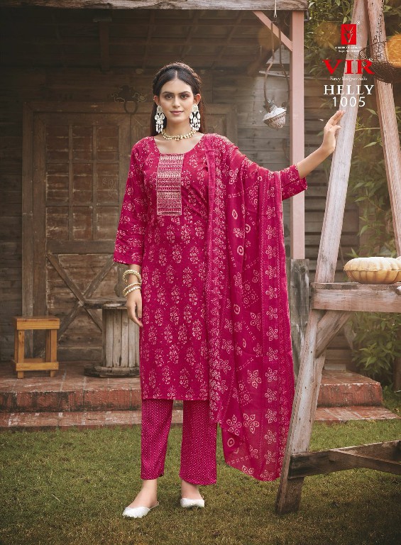 VIR Helly Vol-1 Wholesale Embroidery Tie Work Readymade Collection