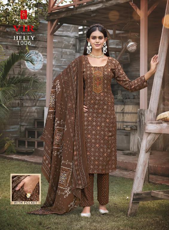 VIR Helly Vol-1 Wholesale Embroidery Tie Work Readymade Collection