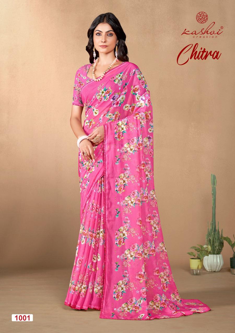 kashvi creation chitra vol 1 kriva moss stylish look sarees online