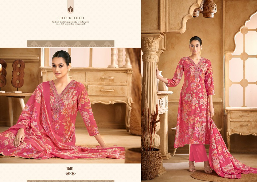Salvi Selvina Silk Vol-15 Wholesale Modal Silk With Coading Work Dress Material