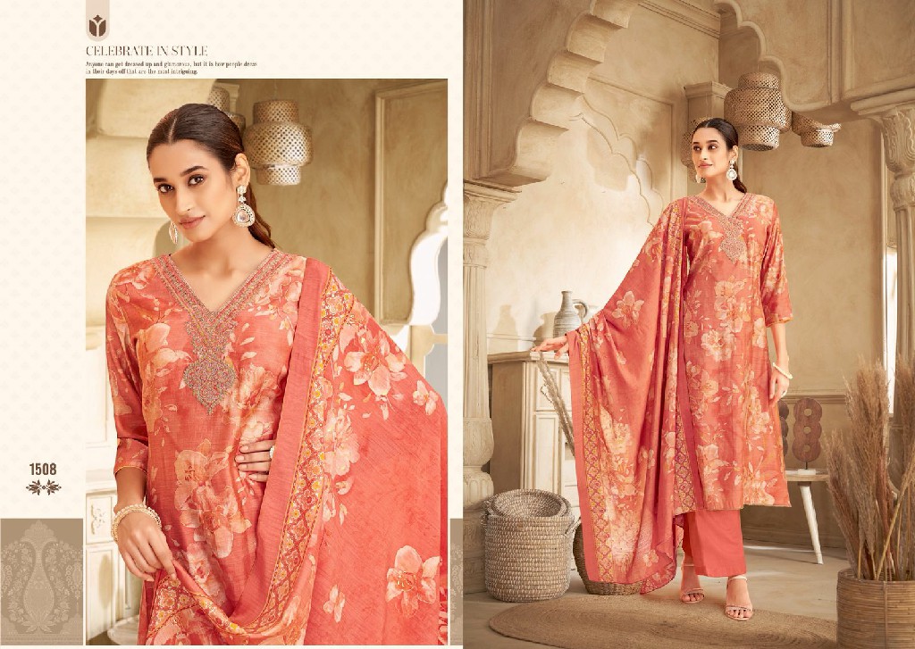 Salvi Selvina Silk Vol-15 Wholesale Modal Silk With Coading Work Dress Material