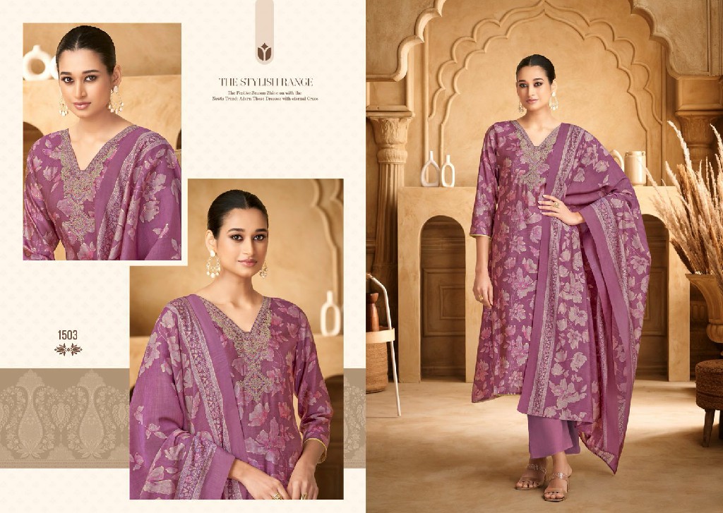 Salvi Selvina Silk Vol-15 Wholesale Modal Silk With Coading Work Dress Material