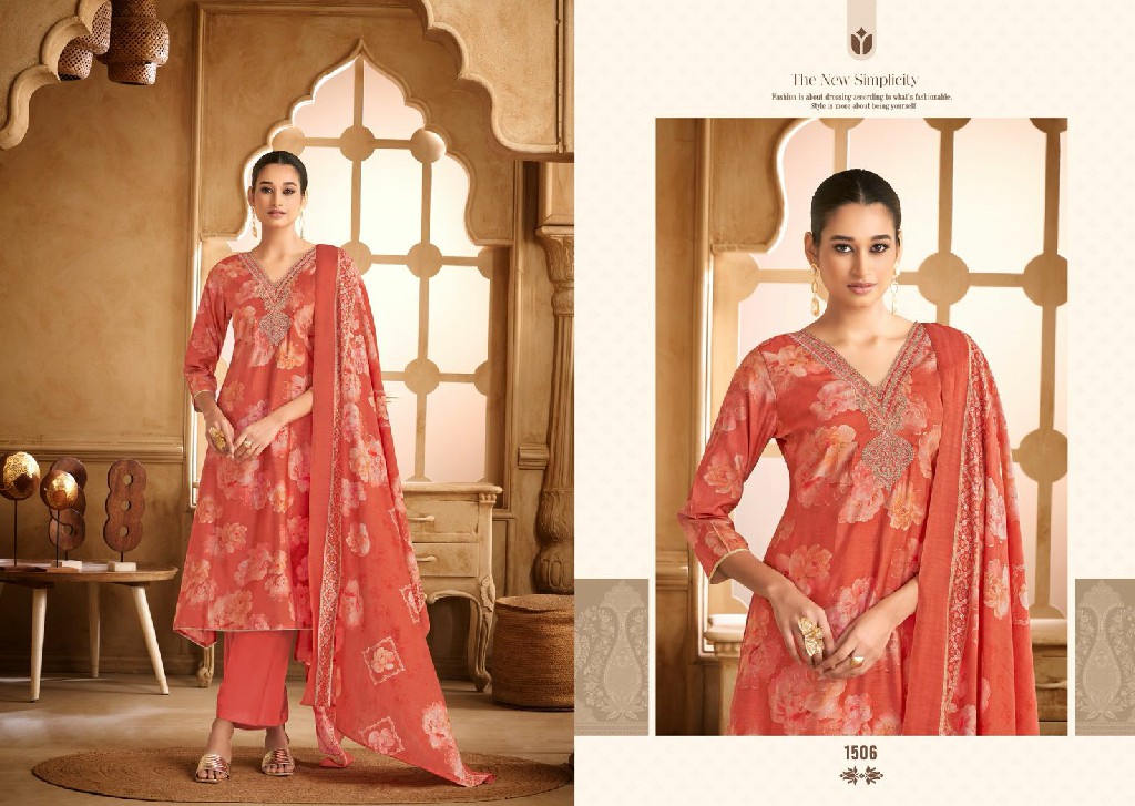 Salvi Selvina Silk Vol-15 Wholesale Modal Silk With Coading Work Dress Material