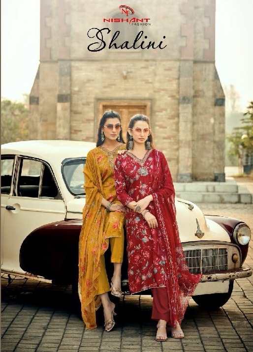 Nishant Shalini Wholesale Jam Silk With Embroidery Work Salwar Suits