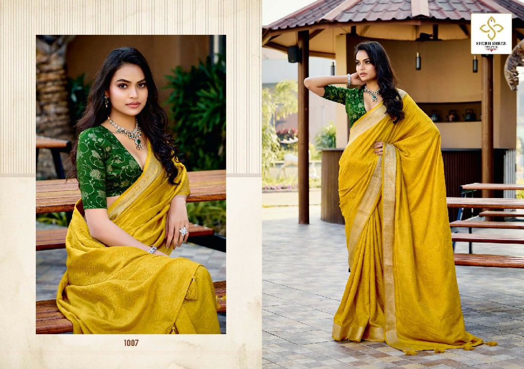 Shubh Shree Anupriya Wholesale Velvet Tusser Silk Party Wear Sarees