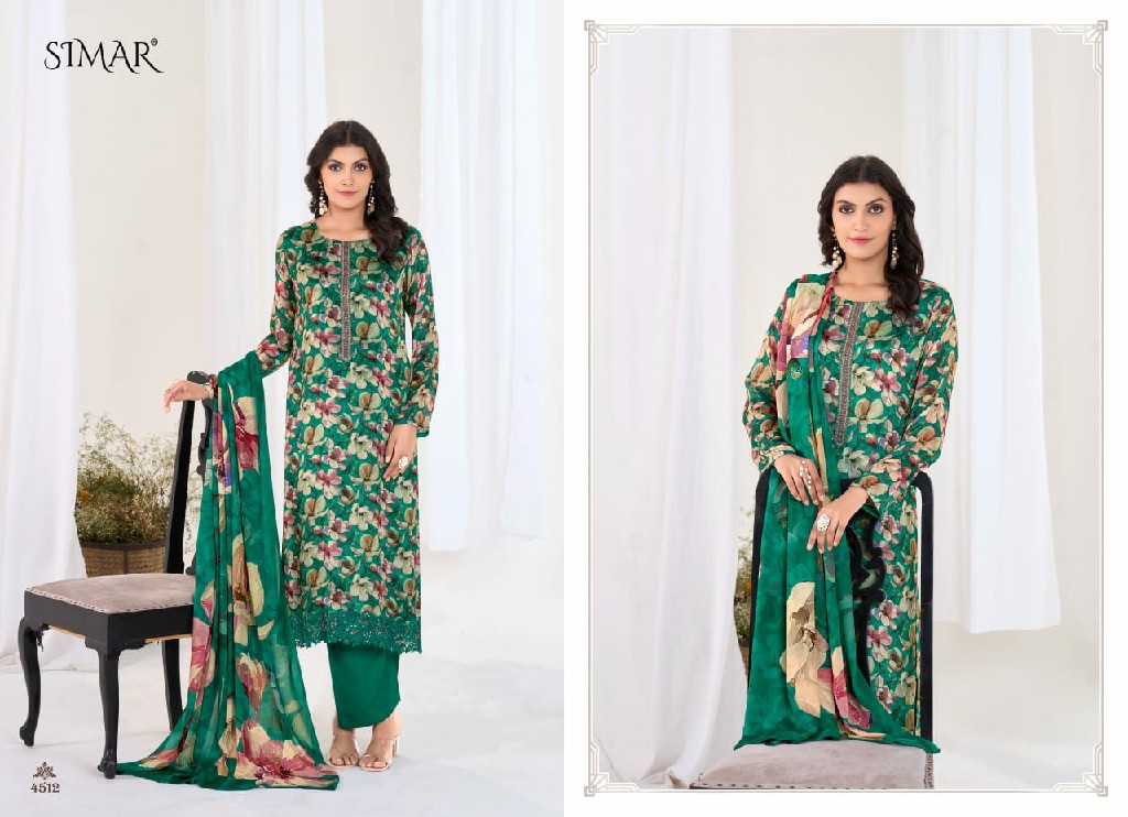 Glossy Simar Tabassum Wholesale Viscose Chinon With Embroidery Work Salwar Suits