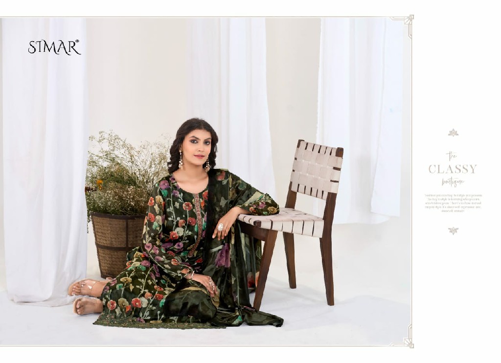 Glossy Simar Tabassum Wholesale Viscose Chinon With Embroidery Work Salwar Suits