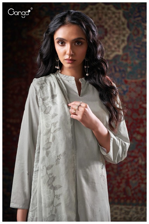 Ganga Eboni S3403 Wholesale Cotton Printed With Work Salwar Suits