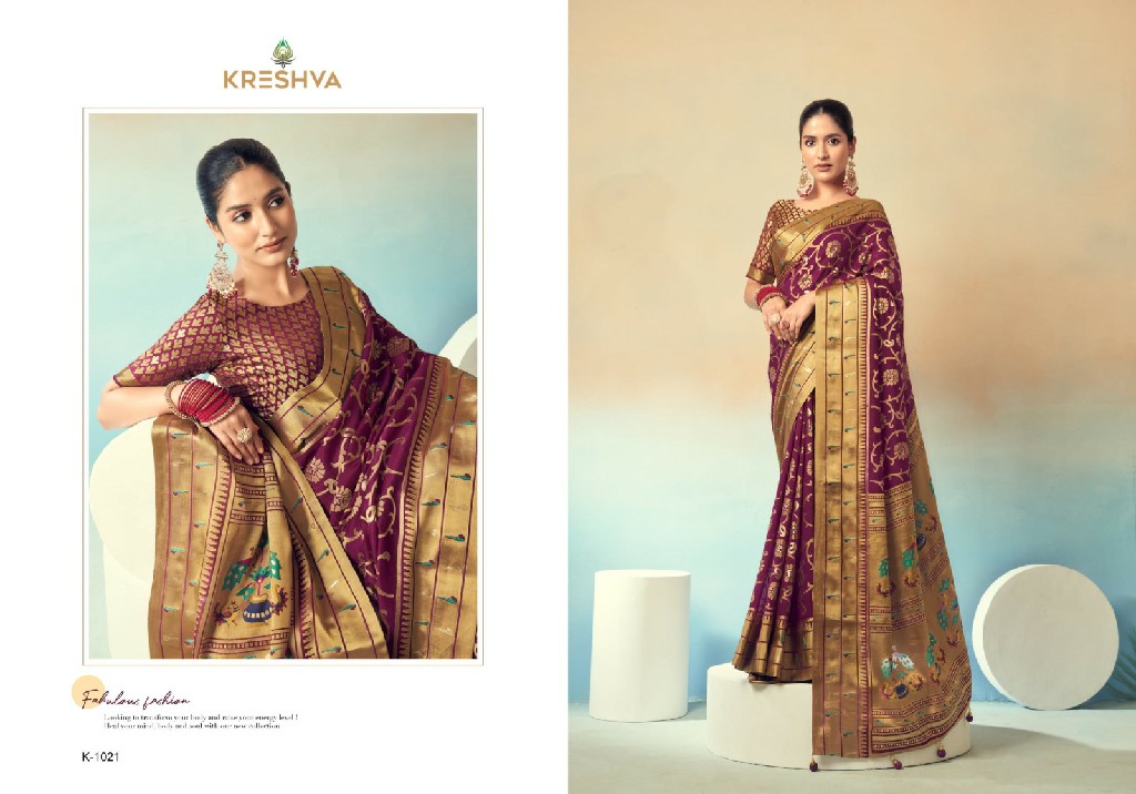 Kreshva Praniti Wholesale Georgette With Burnout With Soft Finish Party Wear Sarees