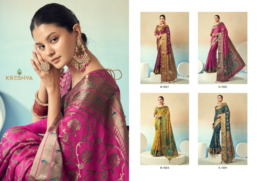 Kreshva Praniti Wholesale Georgette With Burnout With Soft Finish Party Wear Sarees