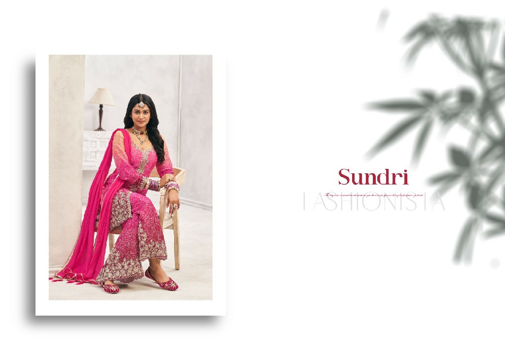 Radha Trendz Sundri Wholesale Chinon With Embroidery Work Free Size Stitched Suits