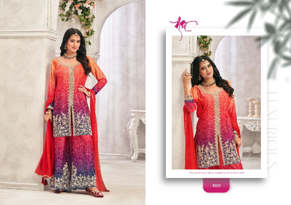 Radha Trendz Sundri Wholesale Chinon With Embroidery Work Free Size Stitched Suits