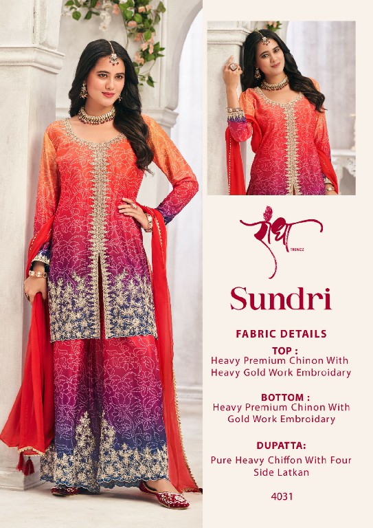 Radha Trendz Sundri Wholesale Chinon With Embroidery Work Free Size Stitched Suits