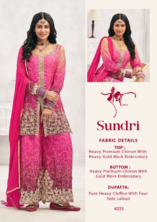 Radha Trendz Sundri Wholesale Chinon With Embroidery Work Free Size Stitched Suits