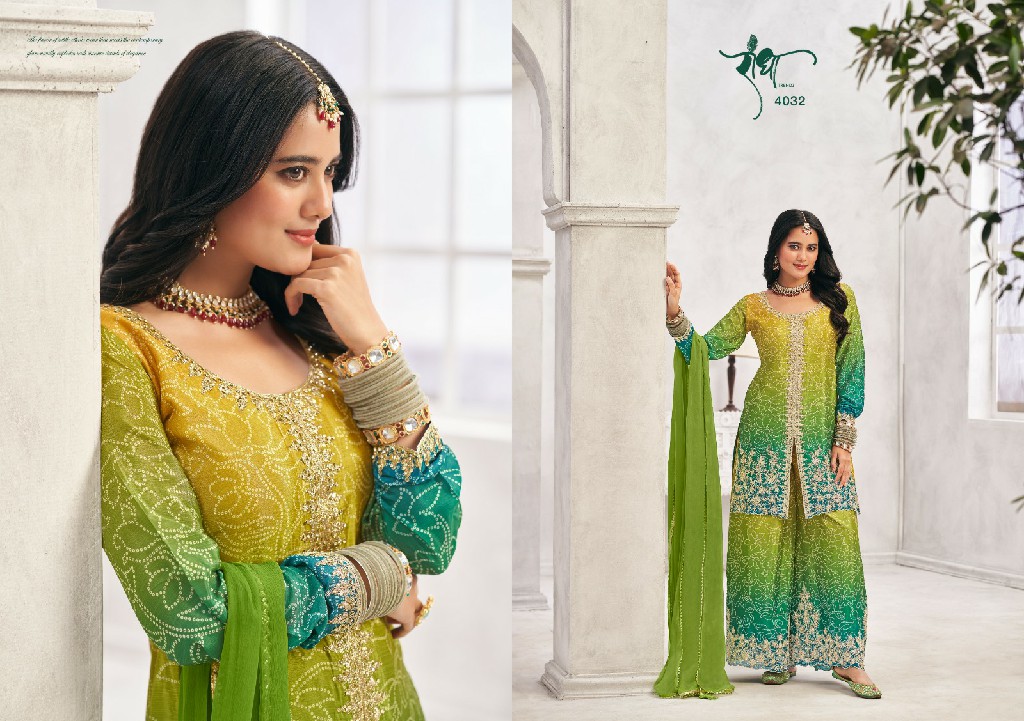 Radha Trendz Sundri Wholesale Chinon With Embroidery Work Free Size Stitched Suits