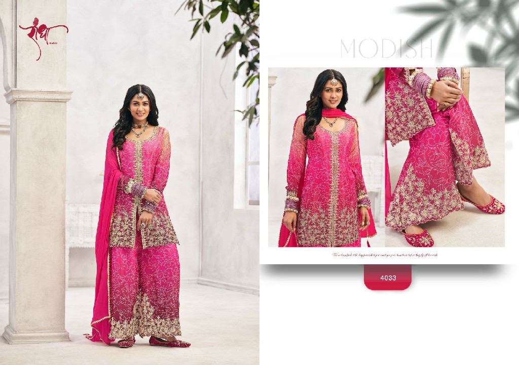 Radha Trendz Sundri Wholesale Chinon With Embroidery Work Free Size Stitched Suits