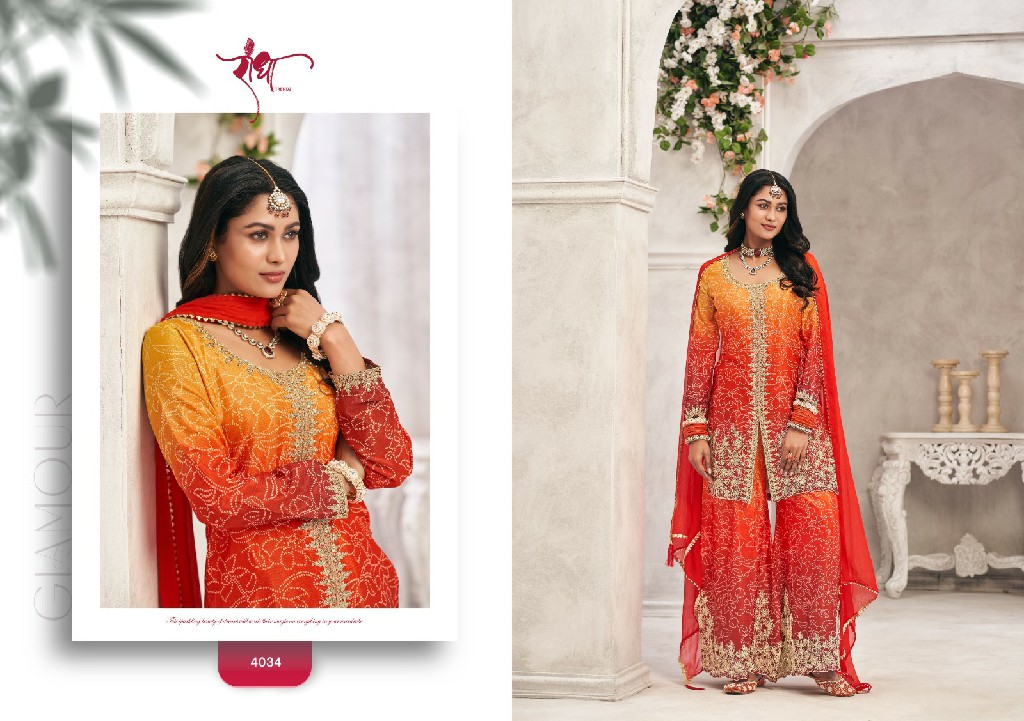 Radha Trendz Sundri Wholesale Chinon With Embroidery Work Free Size Stitched Suits
