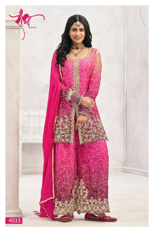 Radha Trendz Sundri Wholesale Chinon With Embroidery Work Free Size Stitched Suits